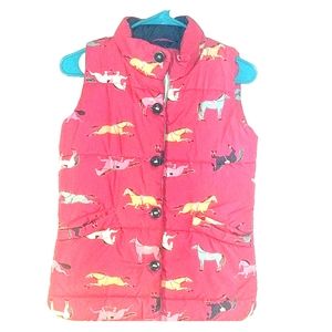 Horse print vest - size 11/12 - Joules brand